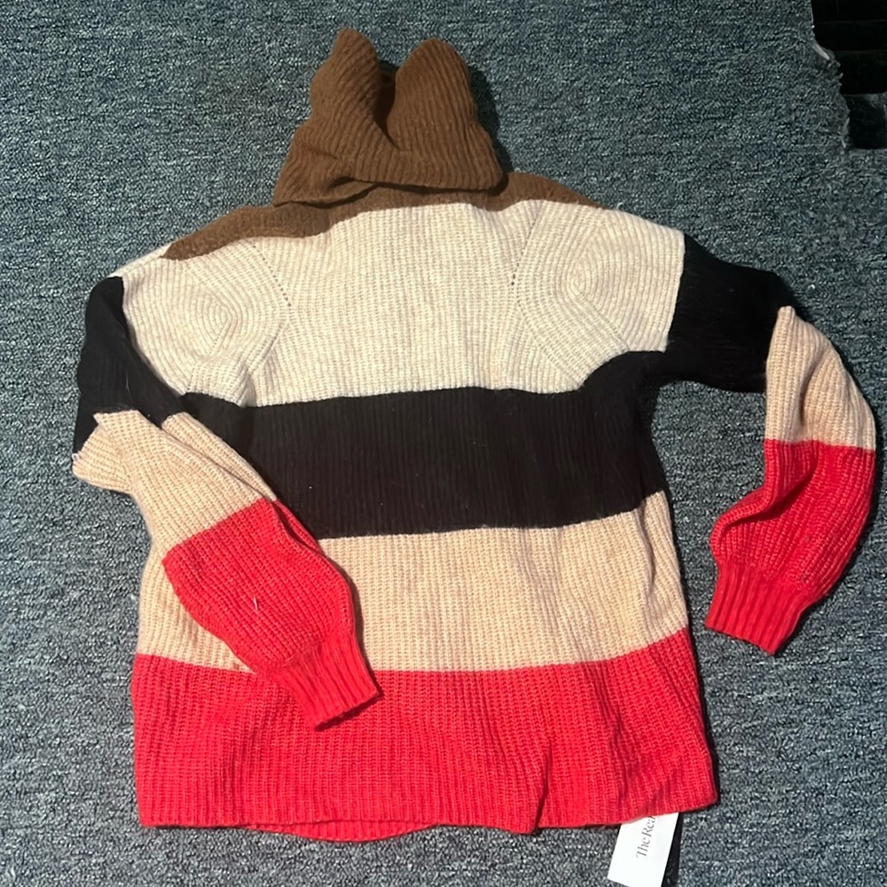 ONE TEASPOON striped heavy winter sweater turtleneck, retro, small oversized